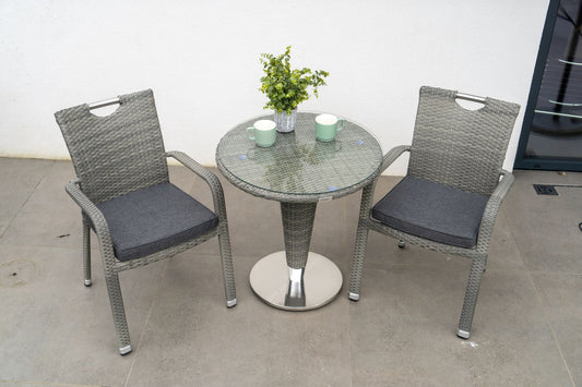 Stackable Bistro Set in Grey - By VILA