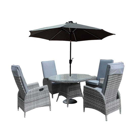 4 Seat Reclining Dining Set - Double Moon By VILA